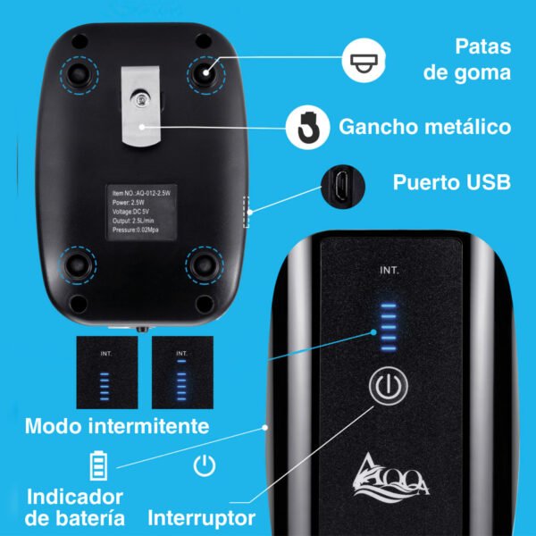 Kit de compressor portátil AQQA Lithium BAT AQ012