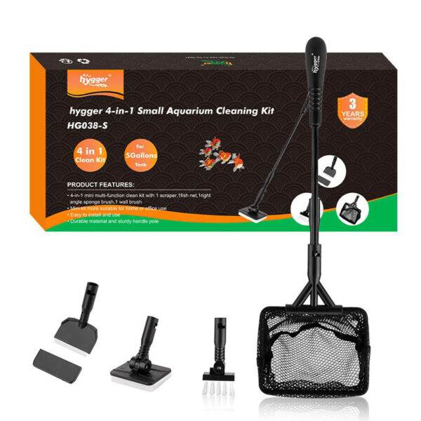 Hygger HGY0001 S Conjunto de limpeza multifuncional 4 em 1 para aquários