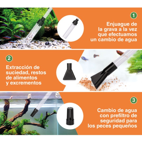 Hygger HG039 Sifão auto-aspirante 3 em 1 para limpeza de aquários