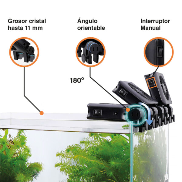 Ventilador para Acuarios Hygger HG051 | Enfriador eficiente y silencioso.