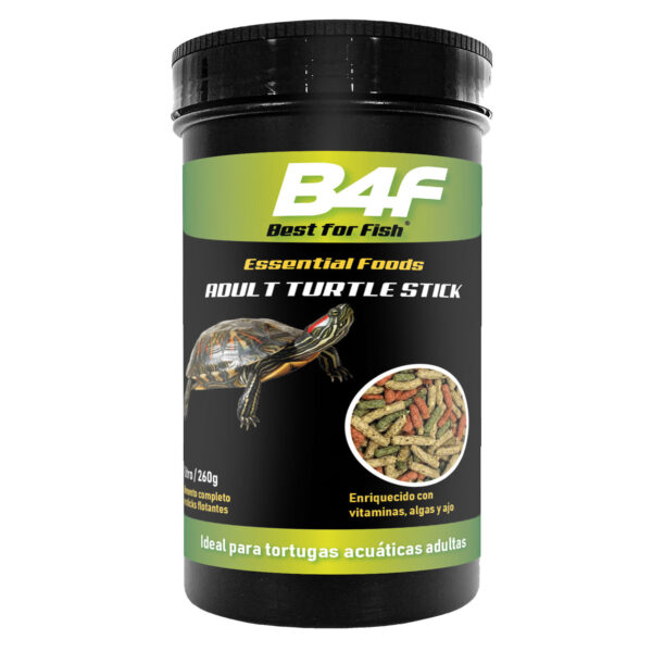 B4F Adult Turtle Stick | Alimento para tortugas acuáticas en stiks con pescado y ajo