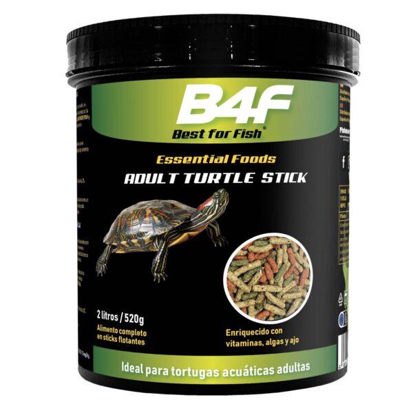 B4F Adult Turtle Stick | Alimento para tortugas acuáticas en stiks con pescado y ajo