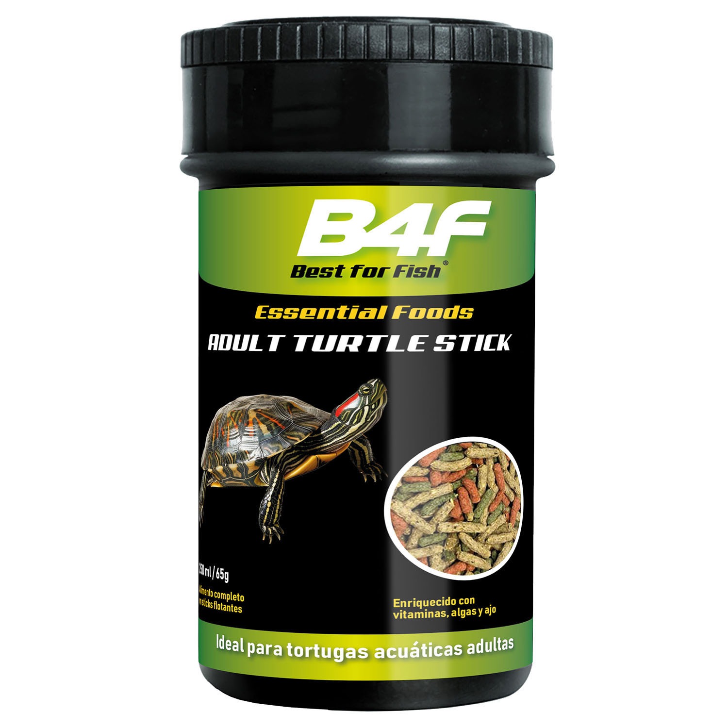 B4F Adult Turtle Stick | Alimento para tortugas acuáticas en stiks con pescado y ajo