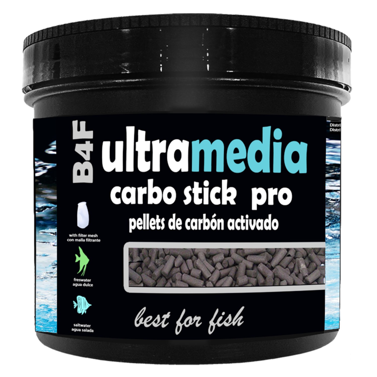 B4F Carbo Stick Pro | Carbón activo profesional en sticks para agua dulce y salada