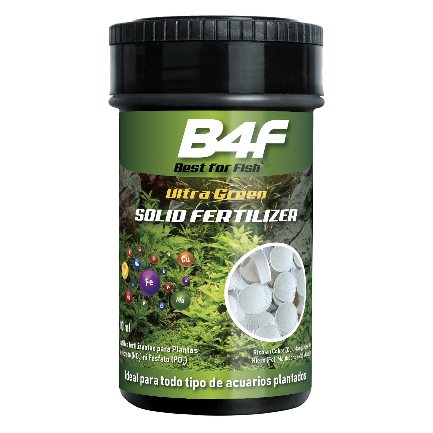 B4F UltraGreen Solid Fertilizer | fertilizante completo en pastillas para sustratos de acuarios plantados