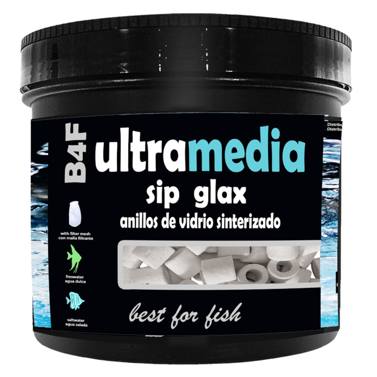 B4F UltraMedia Sip Glax | Anillos filtrantes biológicos para acuarios
