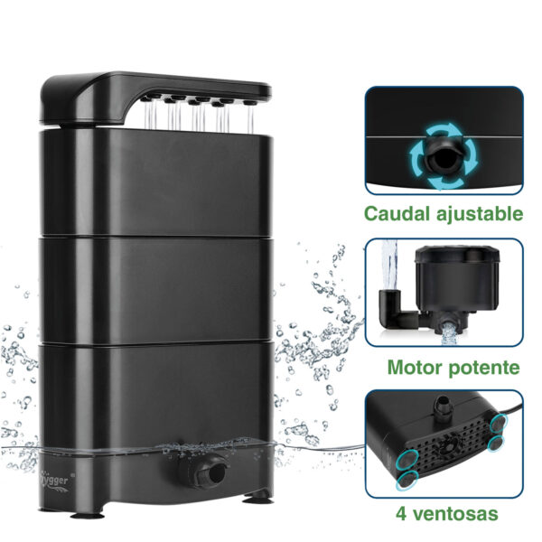 Filtro de tartaruga HYGGER HG979 | Filtragem 3 em 1 para aquários até 200L