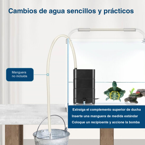 Filtro de tartaruga HYGGER HG979 | Filtragem 3 em 1 para aquários até 200L