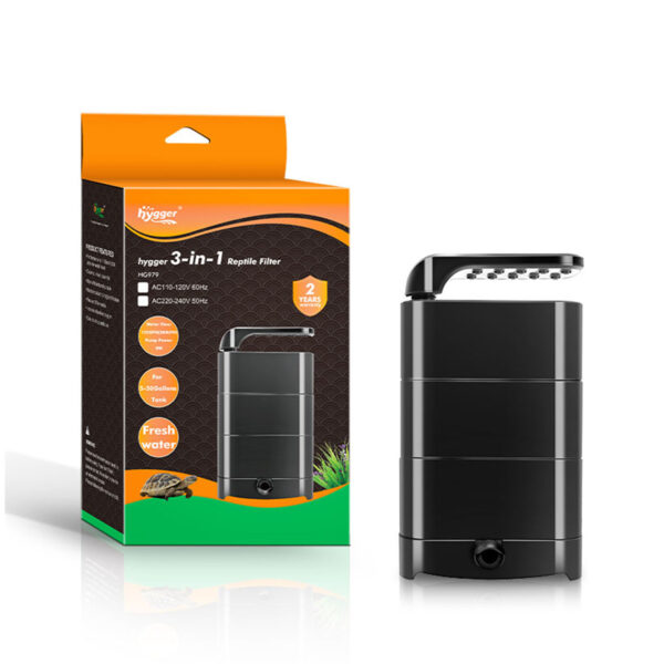 Filtro de tartaruga HYGGER HG979 | Filtragem 3 em 1 para aquários até 200L