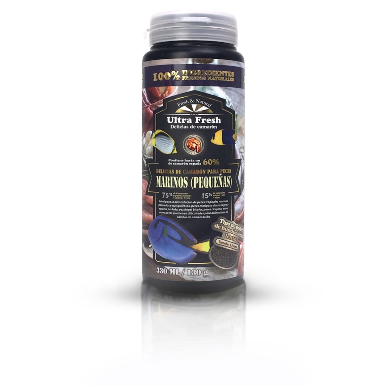 Pellet Premium Marinos Grano S | Ultra Fresh Marine Shrimp Patties S, para peces marinos