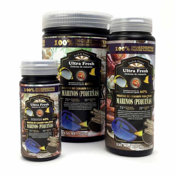 Pellet Premium Marinos Grano S | Ultra Fresh Marine Shrimp Patties S, para peces marinos