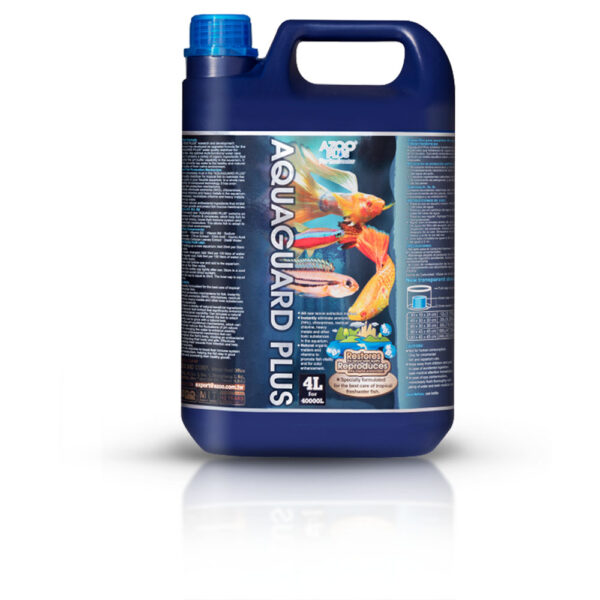 AZOO Plus Aquaguard Plus | Acondicionador anti-cloro para acuarios. Elimina cloro, cloramina, amonio, nitrito y metales pesados.