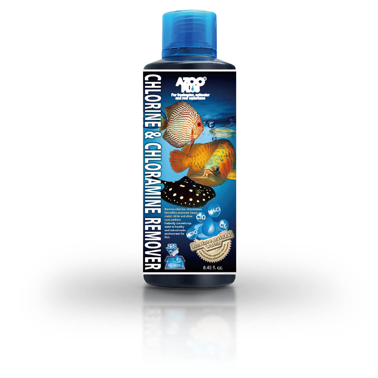 Chlorine and Chloramine Remover | Acondicionador anti-cloro altamente concentrado para acuarios.