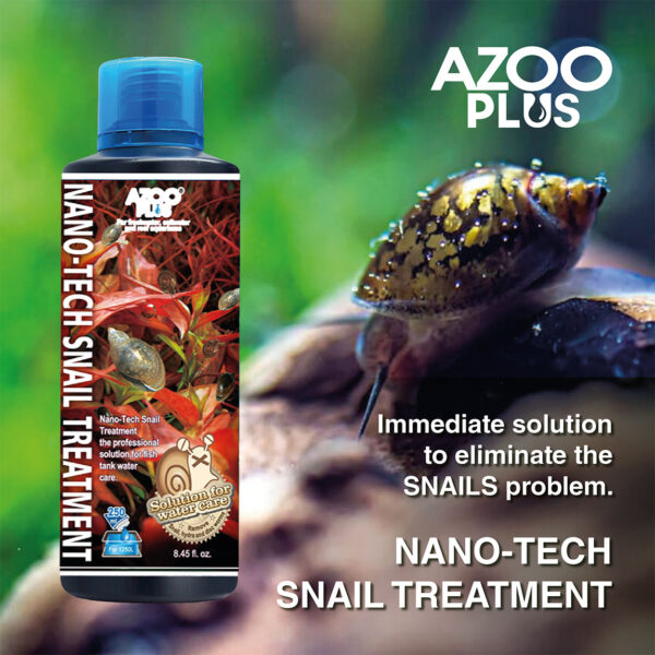 AZOO Plus Nano-tech Snail Treatment | Acondicionador anti-caracoles para acuarios muy efectivo