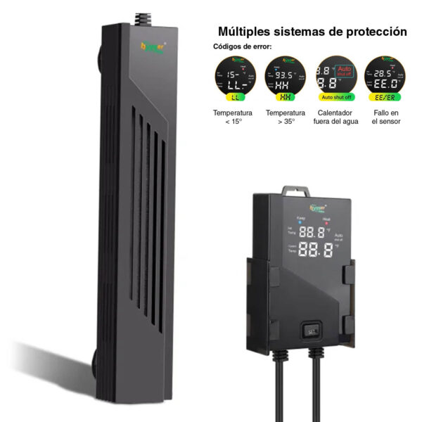 Calentador Double Quartz XL | para grandes acuarios de agua dulce y salada