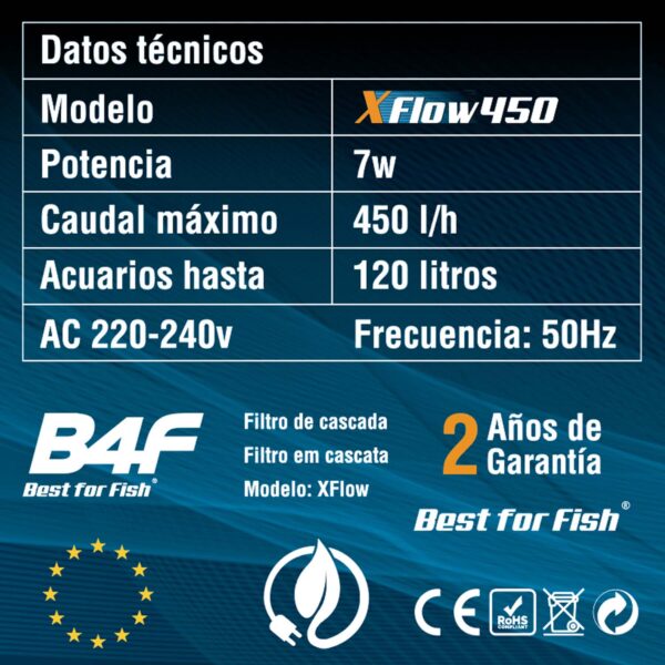 Filtro de mochila B4F XFlow 3 em 1: Filtragem, circulação e oxigenação em várias fases