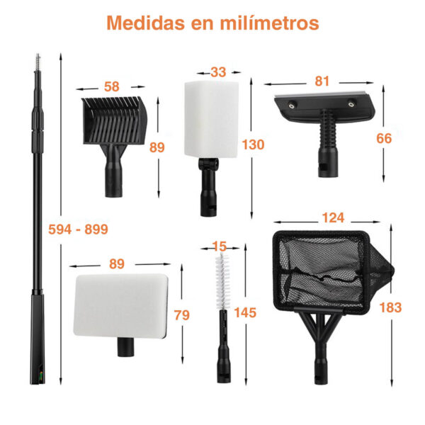 Set Limpieza Acuarios Hygger complet HGY0001-M | 6 en 1 para acuarios