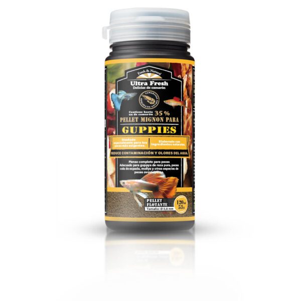 Pellet Premium Royal Guppy | Alimento ideal para peces guppy Ultra Fresh Royal Guppy Mignon Pellet