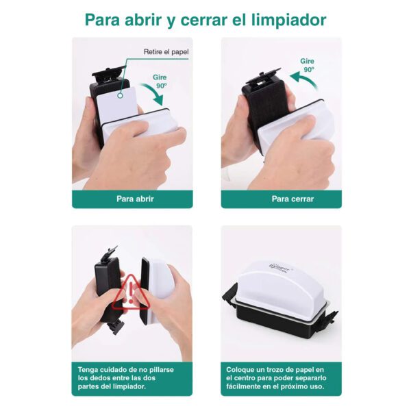 Limpiador magnético con doble hoja HG124 para acuarios | cristales limpios y sin rayas