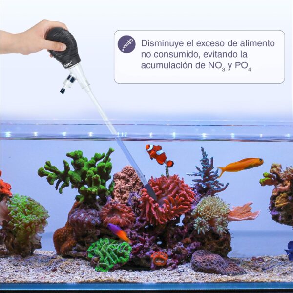 Conjunto de limpeza de aquários Hygger HG080 - Sifão e alimentador 3 em 1