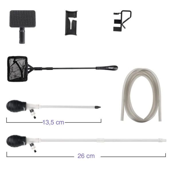 Conjunto de limpeza de aquários Hygger HG080 - Sifão e alimentador 3 em 1